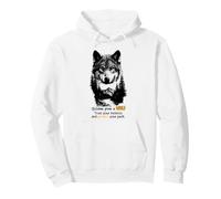 Wisdom From A Wolf Wild Spirit Animal Forest Nature Lovers Pullover Hoodie
