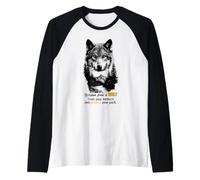 Wisdom from A Wolf Wild Spirit Animal Forest Nature Lovers Raglan Baseball Tee