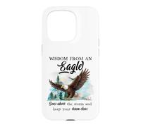 Wisdom From An Eagle Sky Freedom Bird Lover Inspirational Case for iPhone 15 Pro