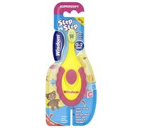 Wisdom Girls Step by Step Toothbrush 0-2 Years - Yellow/Pink, Green/Pink by Wisdom