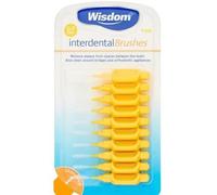 Wisdom Interdental Brush 0.7mm Yellow - 10 Brushes Pack of 12 | Oral Care