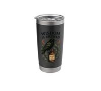 Wisdom is Brewed Raven Elixir Potion Bottle Stainless Steel Insulated Tumbler