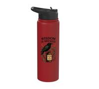 Wisdom is Brewed Raven Elixir Potion Bottle Stainless Steel Insulated Water Bottle