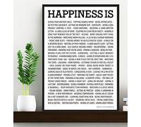 Wisdom Learning HAPPINESS IS POSTER - Motivational Quote Print Art Picture - Size A3 (420 x 297 mm) …