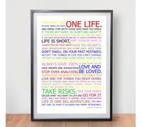 Wisdom Learning LIFE MANIFESTO POSTER - In Colour - Motivational Quote Wall Art Picture Print - Size A2 (420 x 594mm)