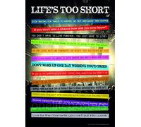 Wisdom Learning LIFE'S TOO SHORT POSTER Motivational Quote Print Art Picture - Size A3 (420 x 297 mm)