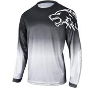 Wisdom Leaves Men's Mountain Bike Jersey Short Sleeve Downhill MTB Shirts Moisture-Wicking and Quick Dry