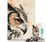 Wisdom of The Owl 1000 Jigsaw Puzzle Cognitive Fun Play Clean Cut Sturdy Components Quiet Time Mind Exercise at Home (38x26cm)