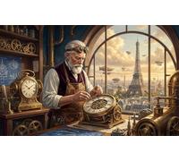 Wisdom of The Steam Era 1000 Piece Jigsaw Puzzle,Gift Idea,Adults & Kids 14+,Whimsical Challenge,Premium Cardboard,Educational Toy,Home Wall Decor,Stress Relief 38x26cm