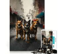 Wisdom on Four Paws 1000 Piece Jigsaw Brain Skill Game High Precision Die Cut Fascinating Hobby for Idle Moments (50x75cm)