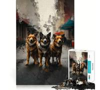 Wisdom on Four Paws 1000 Piece Teenager Puzzles Cognitive Boost Fun Tight Lock No Loose Pieces Engaging Way to Pass Free Hours (38x26cm)