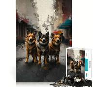 Wisdom on Four Paws Adults 1000 Piece Jigsaw Puzzle Focus Memory Game Zero Gap Compact Fun for Family Game Time (38x52cm)
