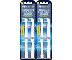 Wisdom Power TEK - 8 Pack High Quality Oral-B Compatible Replacement Brush Heads By Wisdom8 Units