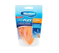 Wisdom Pro Flex Interdental Brushes 0.45mm Orange 25 Pack