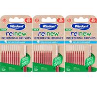 Wisdom re:New 0.5mm Interdental Brushes x30 - Pack of 3 (90 Brushes Total) | Recycled Plastic