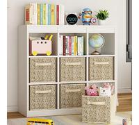 Wisdom Star 6 Pack Fabric Storage Cubes with Handle, Foldable 13x13 Inch Large Cube Storage Bins for Organizing Closet Bins