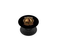 Wisdom Takes Time Owl Books Autumn PopSockets Adhesive PopGrip