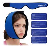 Wisdom Teeth Ice Pack Head Wrap,Face Ice Pack with 4 Reusable Gel Packs