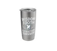 Wisdom Tooth Extraction Survivor Funny Dentist Stainless Steel Insulated Tumbler