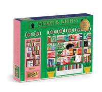 Galison Wisdom & Whimsy - 1000 Piece Foil Jigsaw Puzzle Featuring Beautiful Artwork Of A Bookshop Scene