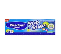 Wisdom WIS057P Toothpaste, Step by Step 0-3 Years, Cavity and Enamel Defense Fluoride, 75 mL