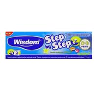 Wisdom WIS057P Toothpaste, Step By Step 0-3 Years, Cavity and Enamel Defense Fluoride, 75 mL