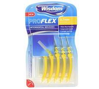 Wisdom WIS082P Pro Flex Interdental Brush, 0.70 mm Size, Yellow (Pack of 5)