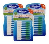 Wisdom WIS6565 Medium Green Clean Between Interdental Brushes - Total 60 by Wisdom