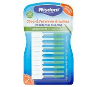 Wisdom WIS8654 Medium Green Clean Between Interdental Brushes - Pack of 3, Total 60