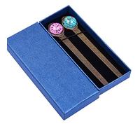 Wisdompro 2 Pcs Metal Bookmark Ruler, Vintage Bronze Bookmarks with Dried Flower, Packaged in a Gift Box, Page Markers Gift for Women Girls, Teacher, Student, Book Lovers - Blue, Hot Pink