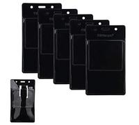 Wisdompro 5 Pack Heavy Duty Pocket Protector for Shirts, Lab Coats, Pants - Multi-Purpose - Holds Pens, Pointers, Cards, and Notes - Black