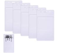 Wisdompro 5 Pack Heavy Duty Pocket Protector for Shirts, Lab Coats, Pants - Multi-Purpose - Holds Pens, Pointers, Cards, and Notes - White