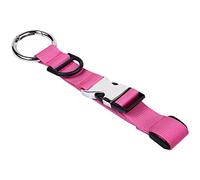 Wisdompro Add a Bag Luggage Strap Jacket Gripper Holder, Carry Clip Strap with D-Buckle, Heavy Duty Baggage Suitcase Belt StrapTravel Accessories - Hot Pink, One_Size