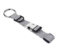 Wisdompro Add a Bag Luggage Strap Jacket Gripper Holder, Carry Clip Strap with D-Buckle, Travel Coat Clip for Bag, Heavy Duty Baggage Suitcase Belt - Grey