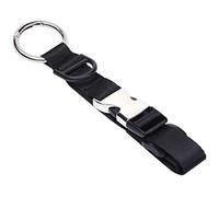 Wisdompro Add a Bag Luggage Strap Jacket Gripper Holder, Carry Clip Strap with D-Buckle, Travel Coat Clip for Bag, Heavy Duty Baggage Suitcase Belt - Black