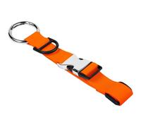 Wisdompro Add a Bag Luggage Strap Jacket Gripper Holder, Carry Clip Strap with D-Buckle, Travel Coat Clip for Bag, Heavy Duty Baggage Suitcase Belt - Orange