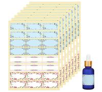 Wisdompro Flower Label Stickers, 192 Pcs Self Adhesive Gift Tag Stickers, Pretty Sticky Labels for Essential Oil Bottles, Spice/Jam Jars, Food Containers - Large