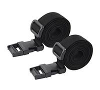 Wisdompro Luggage Straps, 2 Pack Heavy Duty Utility Webbing Strap Adjustable for Backpacking, Camping, Hiking, Sleeping Bag Compression, Suitcases with Quick Release Buckle Clip - 68 inch, Black