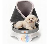 WISDOMRAINBOW Heated & Cooling Cat Bed with 5 White Noise Modes, Cat Cave Bed with Mat Smart Temperature Control, Indoor Cozy Bed for Small and Medium Cats