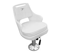 Wise 8WD015-6-710 Standard Pilot Chair with Adjustable Height Pedestal and Seat Slide,White