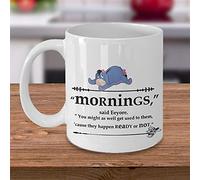 Wise Advice from Eeyore Ready Or Not Hear Come The Mornings Coffee Mug 11Oz White for Husband Wife Friends Lover in Christmas Birthday Thanksgiving Easter New Years Eve April Fools IVXR7V OYYAQ8