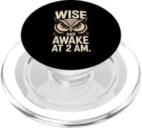 Wise And Awake At 2 A.M. Owl Humor PopSockets PopGrip for MagSafe