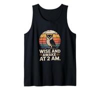 Wise and Awake at 2 A.M. Owl Humor Tank Top