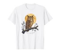 Wise and Wild Owl Moon Retro T-Shirt