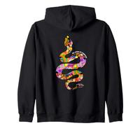 Wise as Serpents, Gentle as Doves Colorful Snake Art Zip Hoodie