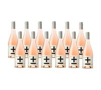 Wise Bartender Plus & Minus Alcohol-Free Rosé Wine - A Smooth & Sweet Rosé Wine with Juicy Berries & Citrus, Low-Sugar, Vegan & Gluten-Free, A Premium Non-Alcoholic Wine for Any Occasion (Pack of 12)