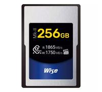 Wise CFX4-A256M2. Capacity: 256 GB Flash card type: CFexpress Type A Internal memory type: TLC Read speed: 1865 MB/s Write speed: 1750 MB/s. Protection features: Dust resistant Shock resistant X-ray p