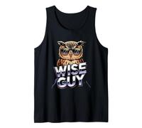 Wise Guy Cool Owl with Sunglasses Humor Tank Top