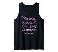 Wise in Heart Prudent Proverbs 16:21 Scripture Bible Verse Tank Top
