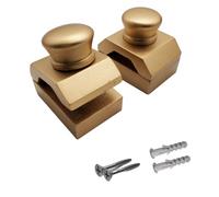 Wise Linkers Hinge Back Wooden Hanging Clamps 2 Pcs Hang Quilts Rugs and Tapestry (Golden)